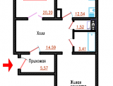 Крупногабаритная двушка на Неделина
